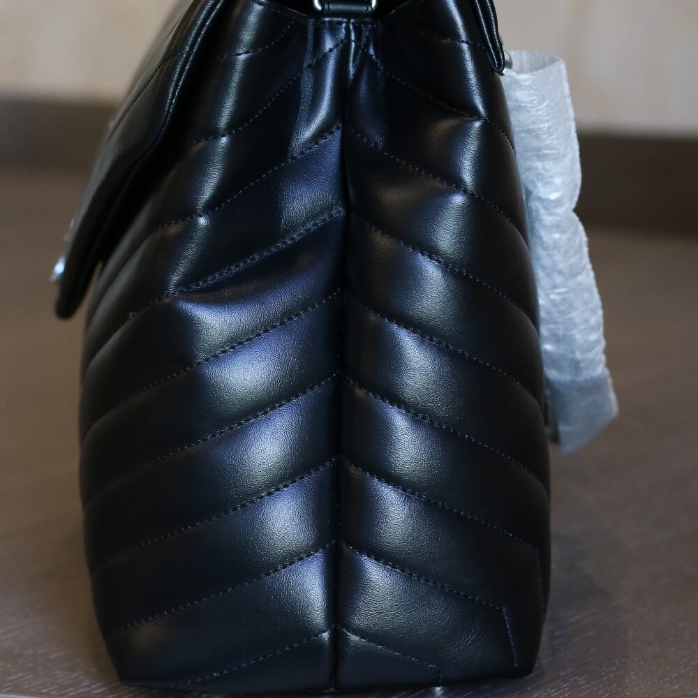 Black Large Loulou YSL Shoulder Bag in Quilted Leather - Picture 5 of 14